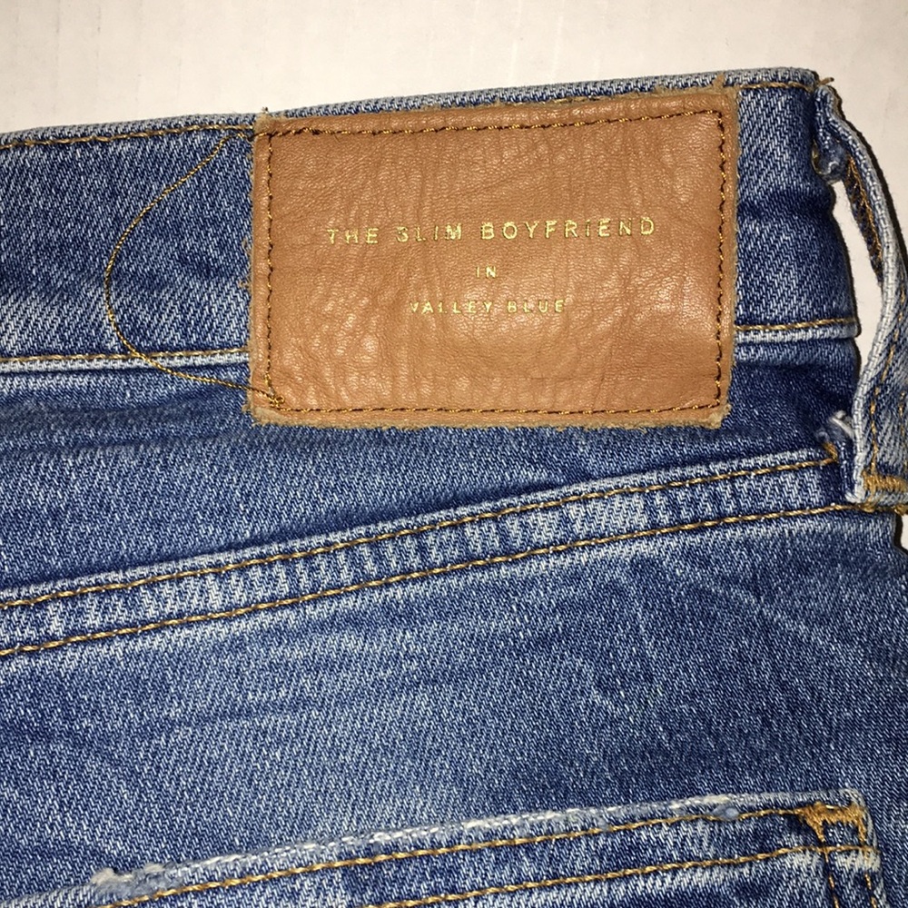 The Slim Boyfriend In Valley Blue Distressed Denim Jeans - Picture 6 of 8